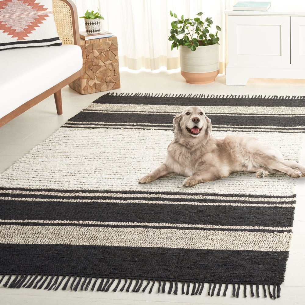 SAFAVIEH Handmade Natural Fiber Liina Boho Stripe Cotton &