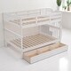 preview thumbnail 16 of 26, Full Over Full Bunk Bed with Storage Staircase and Shelves, Convertible Design, No Box Spring Needed,kid beds