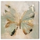 preview thumbnail 1 of 15, Sage Butterfly Colorful Canvas Wall Art by Art Remedy, Gallery Wrapped 12" x 12"