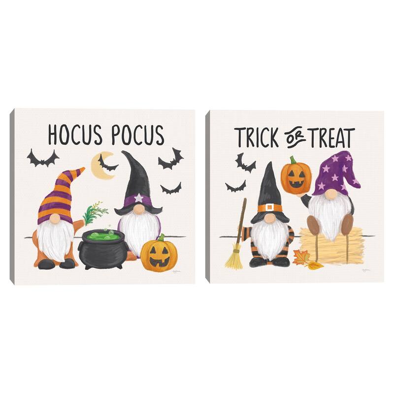 Halloween Gnomes II & III by Mary Urban Canvas Art Prints