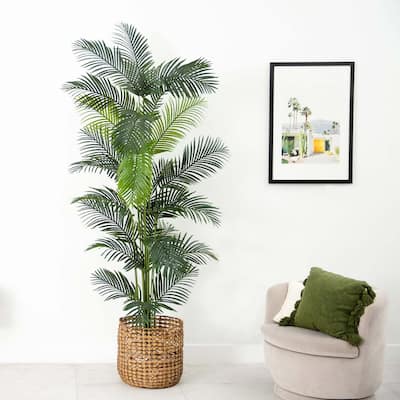 Artificial Paradise Palm Potted Tree - 9' - Green
