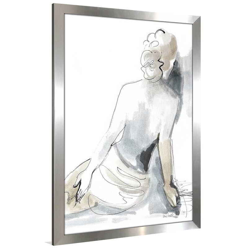 "Neutral Seated Nude" Print on Acrylic.