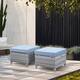 Option Light Gray Wicker / Babyblue Cusion