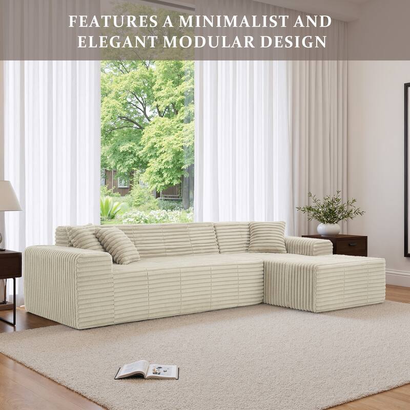 Free Combination Sectional Sofa Couch with L-Shape Chaise for Living Room