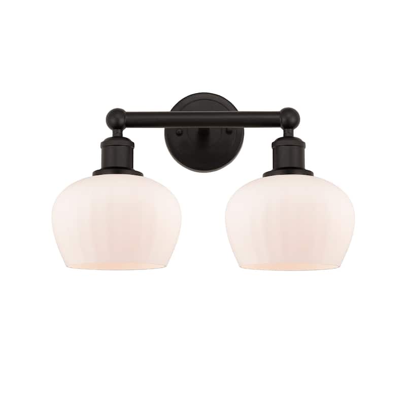 Innovations Lighting 616-2W-10-16 Fenton Vanity Fenton 2 Light 16" - Oil Rubbed Bronze / Matte White