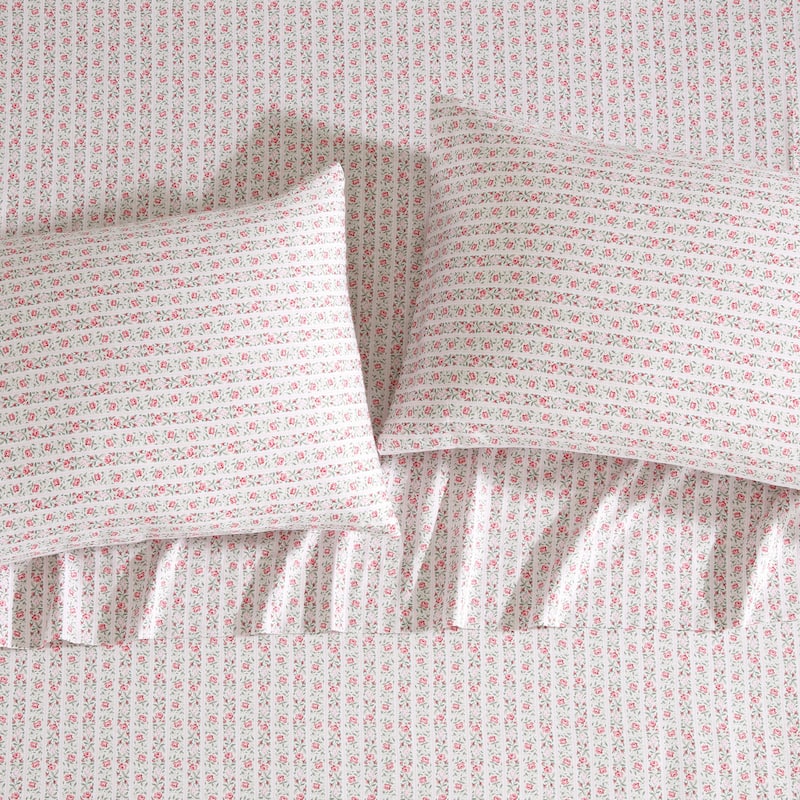 Laura Ashley Soft & Silky Sateen Printed Cotton Sheet Set
