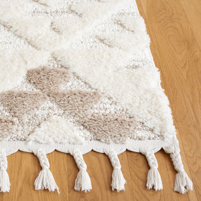 SAFAVIEH Moroccan Tassel Shag Kobi 2-inch Thick Rug