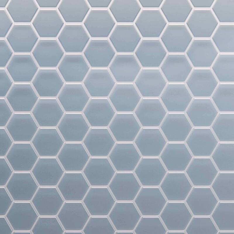 Cruz Bay Studio MKT2854 3" Beehive - 10" x 12" Geometric Floor and - Aqua Blue Matte