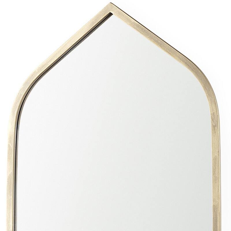 HomeRoots 48" Gold Metal Arch Framed Accent Mirror - 23.62 in. x 47.83 in. x 1.18 in.