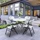 preview thumbnail 1 of 9, Garden Plastic Folding Chairs, Home Office Chairs, Set of 4
