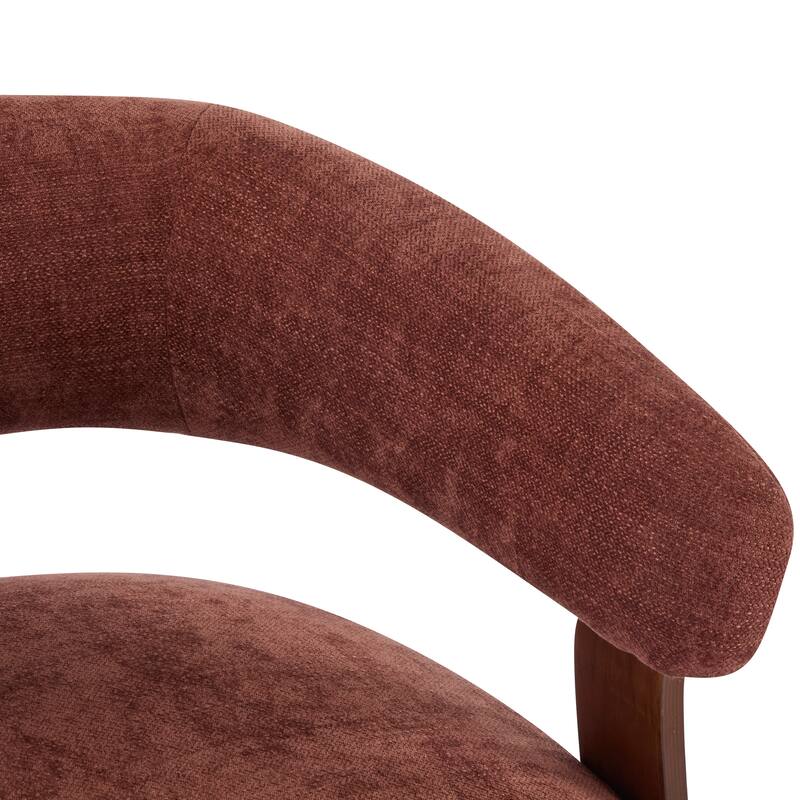 Christopher Knight Home - Accent Arm Chair Modern Upholstered Chair with Bent Wood Legs