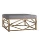 preview thumbnail 16 of 21, Solene Geometric Base Square Ottoman Coffee Table - Champagne Gold by iNSPIRE Q Bold