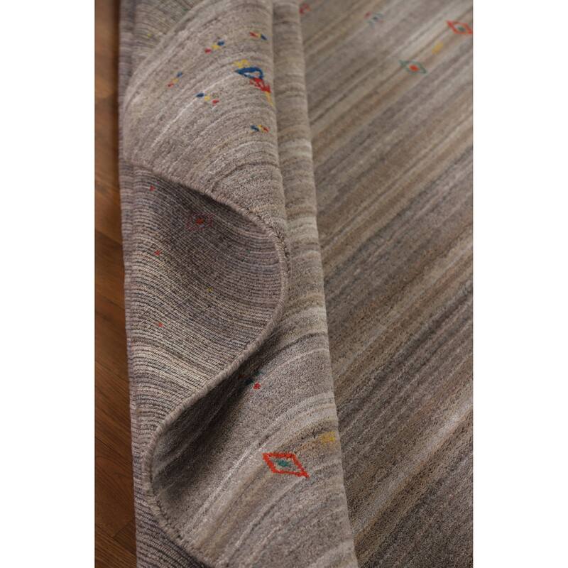 Hand Knotted Oriental 100% Wool Carpet Tribal Tribal Multi-Colored Gabbeh Area Rug - 8' 1'' X 5' 2''