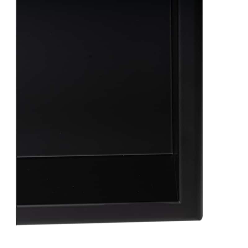 ALFI brand 24 x 12 Black Matte Stainless Steel Horizontal Single Shelf