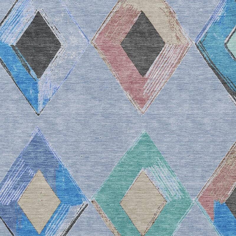 HomeRoots Geometric Transitional Rectangle Outdoor Rug