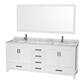 Option White / White Carrara Marble Top / Brushed Chrome