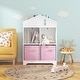 preview thumbnail 11 of 18, Kids Dollhouse Bookcase with Storage White+Pink