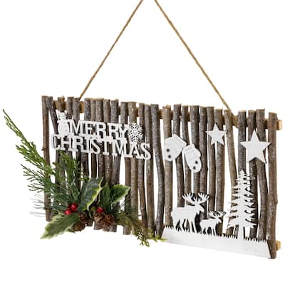 16" Rustic "Merry Christmas" Wall Sign