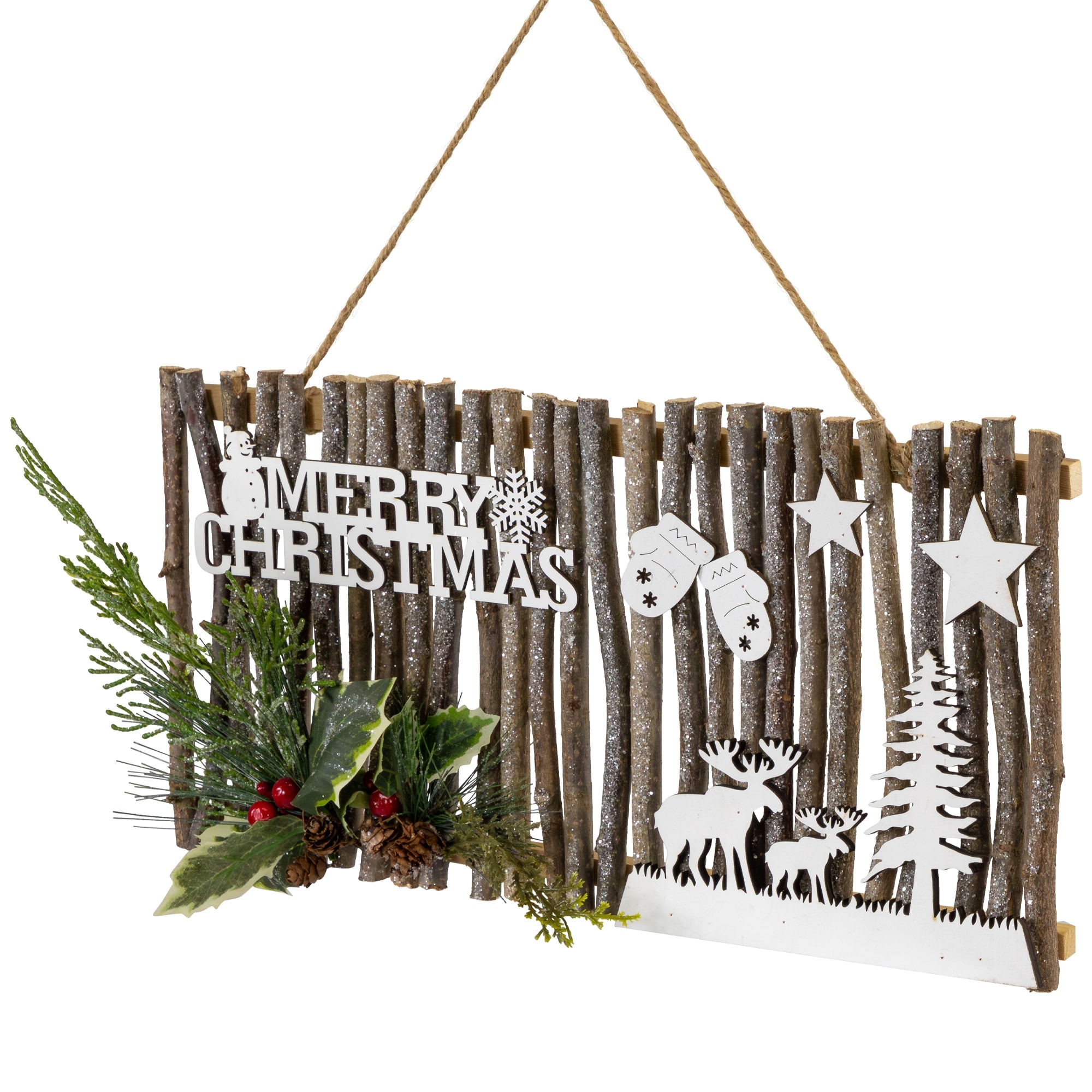 16" Rustic "Merry Christmas" Wall Sign