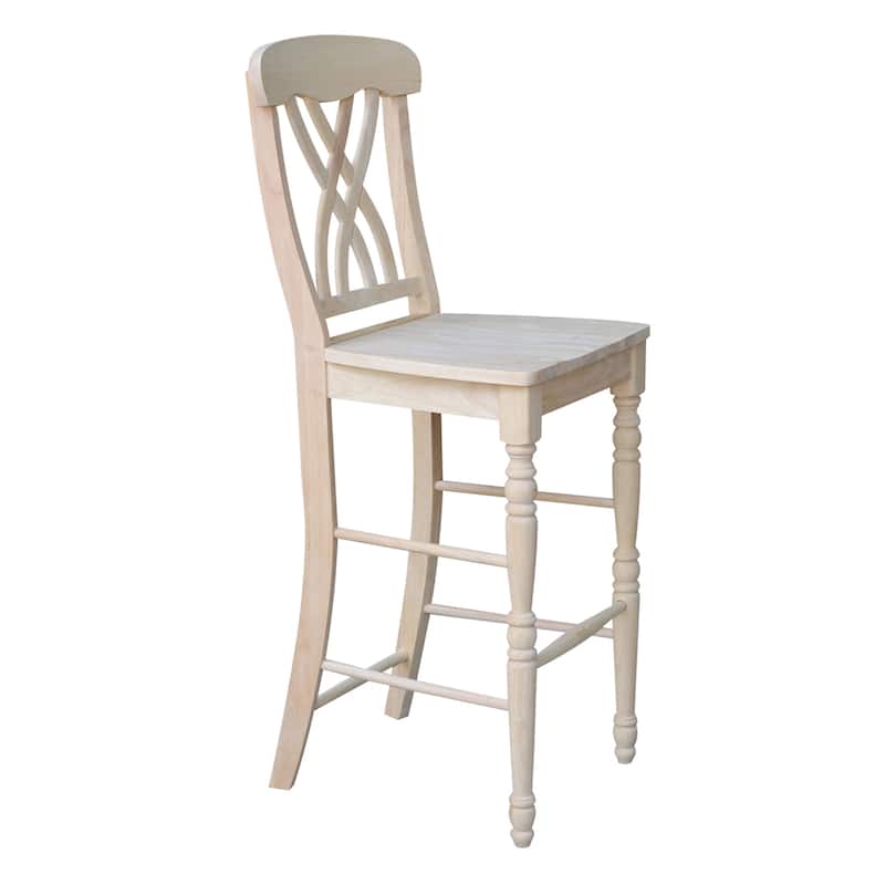 Lattice Solid Wood Stool
