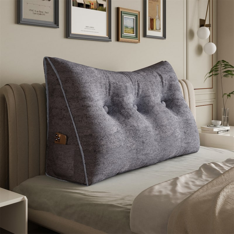 WOWMAX Bed Rest Wedge Bolster Daybed Dorm Bunk Bumper Reading Pillow