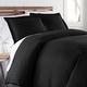 preview thumbnail 21 of 118, Vilano Comfort Premium Ultra-soft 3-piece Duvet Cover Set Black - 2 Piece - Twin