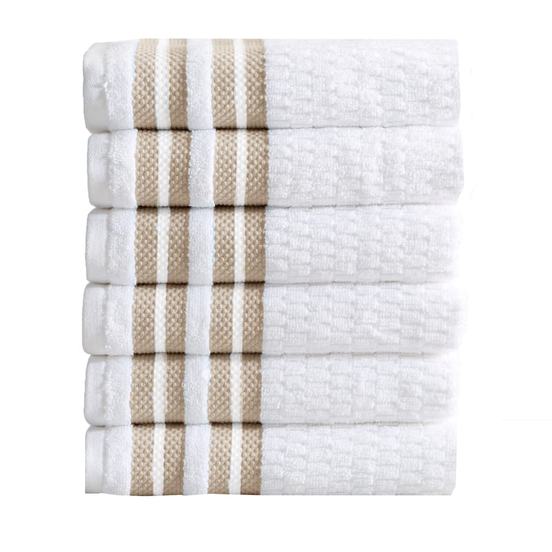 Luxurious Cotton Textured & Detailed Stripes Towel Set
