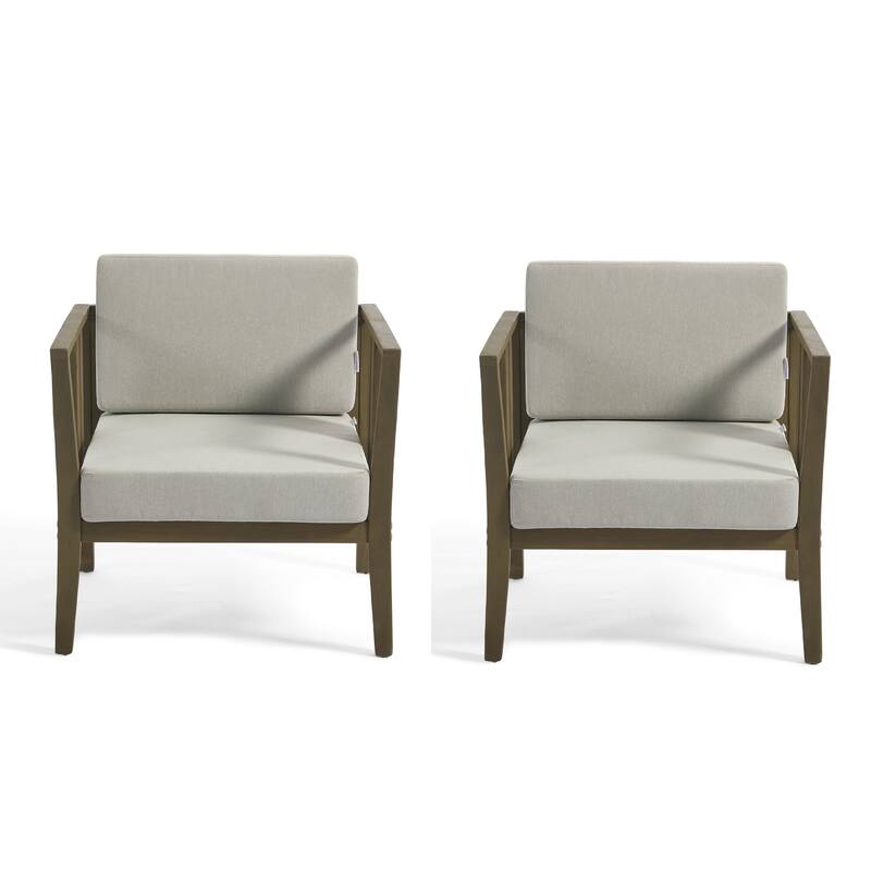 Outdoor Teak Solid Wood Patio Furniture Set Loveseat Armchair Table Collection