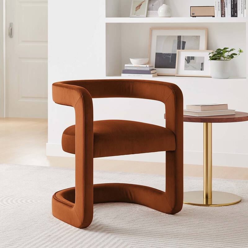 Winslow Barrel Performance Velvet Dining Chair