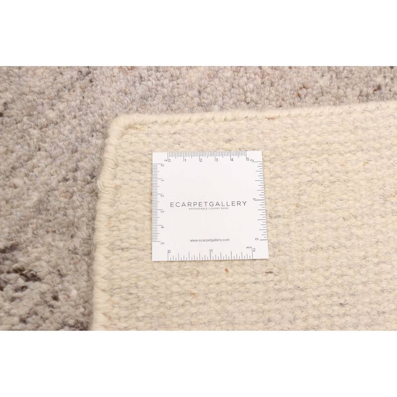 ECARPETGALLERY Hand-knotted Tangier Light Grey Wool Rug - 5'3 x 7'3