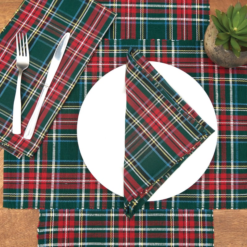 13" x 72" Weston Plaid Red and Green Table Runner - 13" x 72"