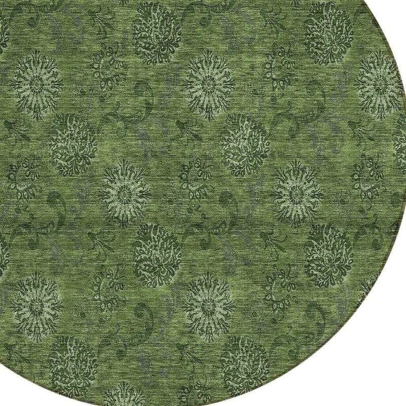 HomeRoots Floral Transitional Rectangle Outdoor Rug
