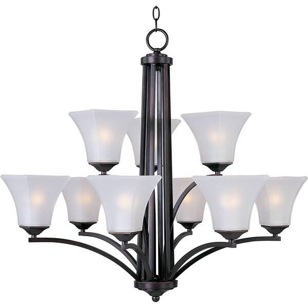 slide 1 of 1, Maxim Aurora 9-light Multi-tier Chandelier