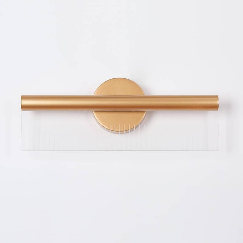 Modern LED Linear X Frame Glam Wall Sconce with Acrylic shade for Dining Room Mirror - W4.9" x H23.6" x D1.8"