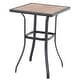 preview thumbnail 4 of 27, Patio Bar Table Outdoor Metal Bar Table Square Bistro Bar Table