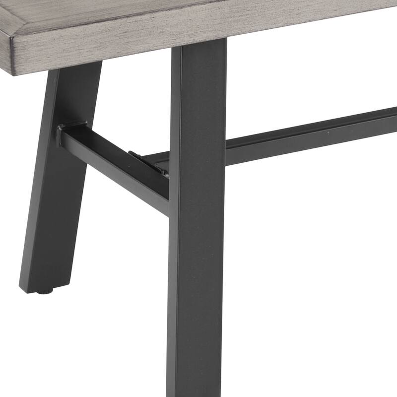 Outdoor Dining Metal Picnic Bench for Garden, Porch, Backyard