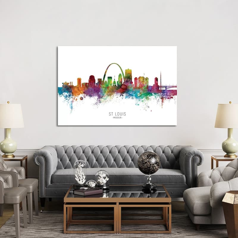 iCanvas "St Louis Missouri Skyline" by Michael Tompsett Canvas Print