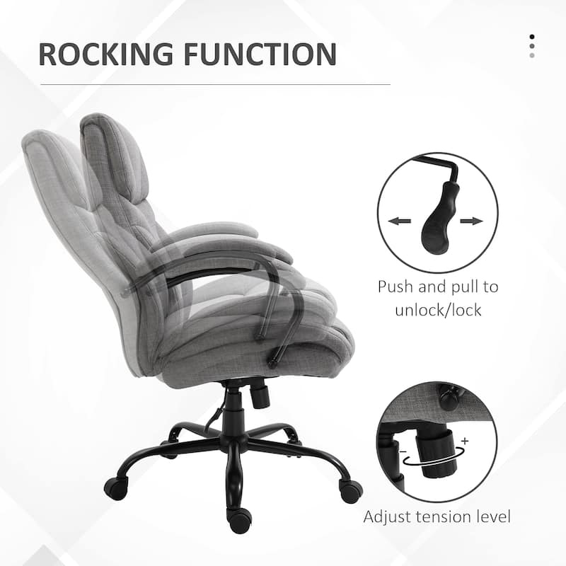 Ergonomic Office Chair with Wide Seat Adjustable Height