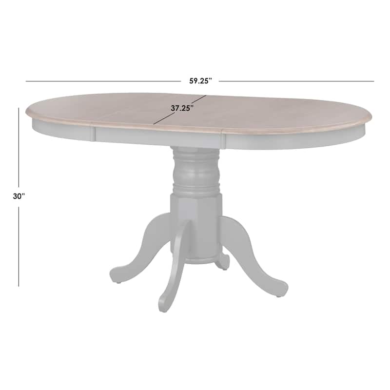 Simple Living Carolina 7-piece Farmhouse Solid Wood Dining Set with Leaf