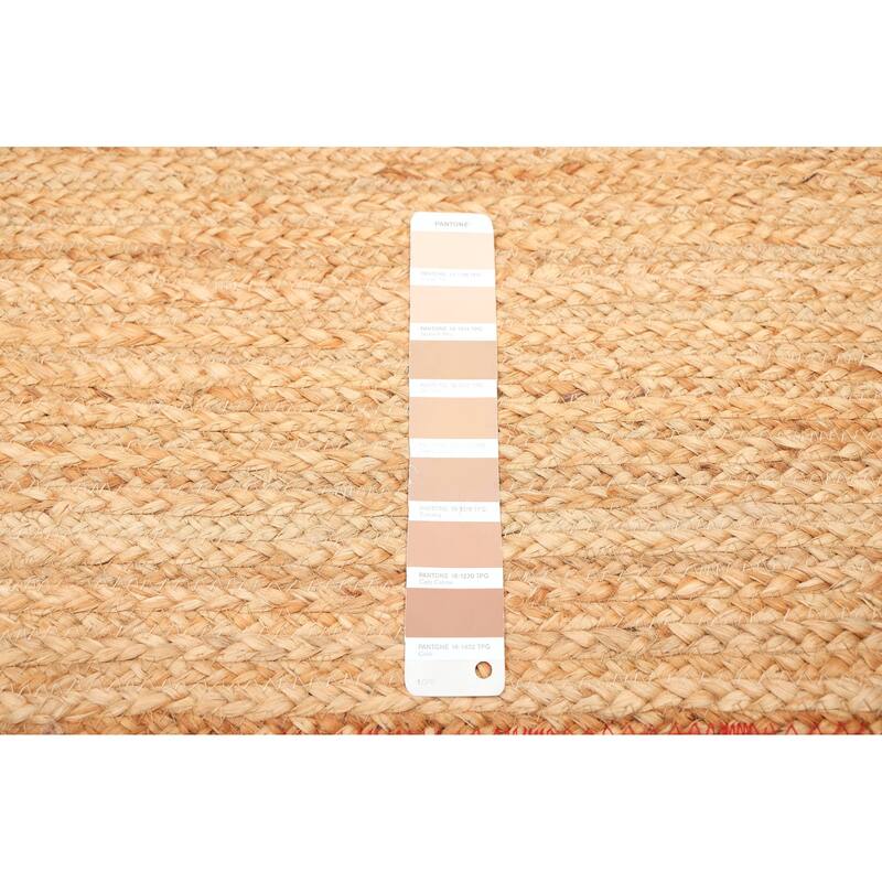 ECARPETGALLERY Braided Weave Palas Denizli Tan Jute Rug - 2'7 x 6'3