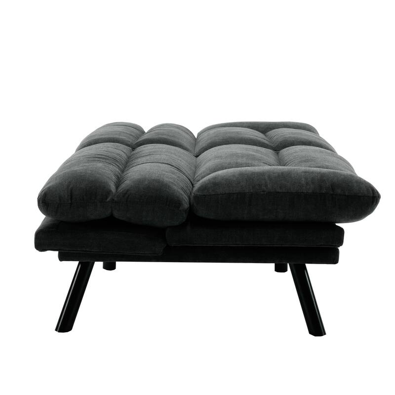 70.08" 2-Seater Sofa Bed, Linen, Microsuede, Teddy
