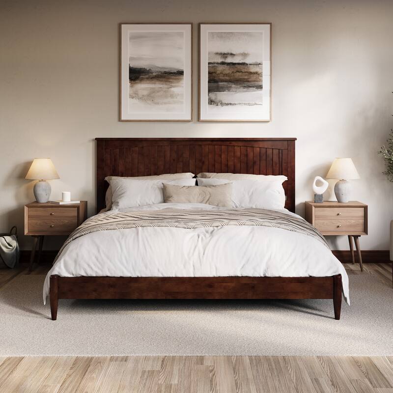 Naples Solid Wood Low Profile Platform Bed