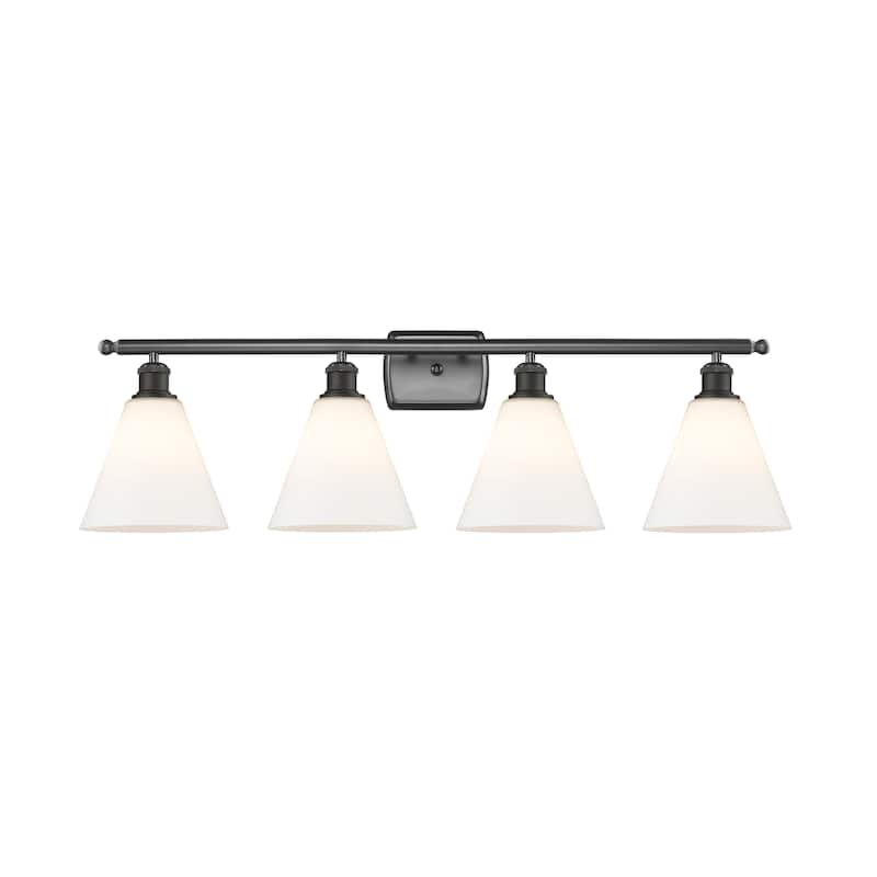 Innovations Lighting Berkshire - 4 Light 38" Bath Vanity Light - Oil Rubbed Bronze Finish/Matte White