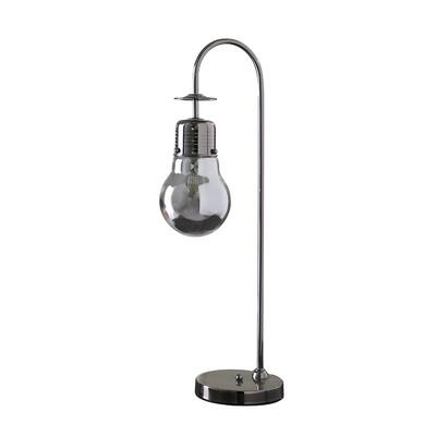 29" 29" Black Metal Desk Integrated LED Lamp with Vintage Streetlight Design and On-Off Inline Switch - 29"H x 7"W x 10"D