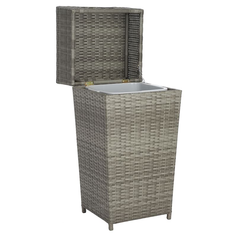 SAFAVIEH Outdoor Jennie Trash Bin (Fully Assembled)