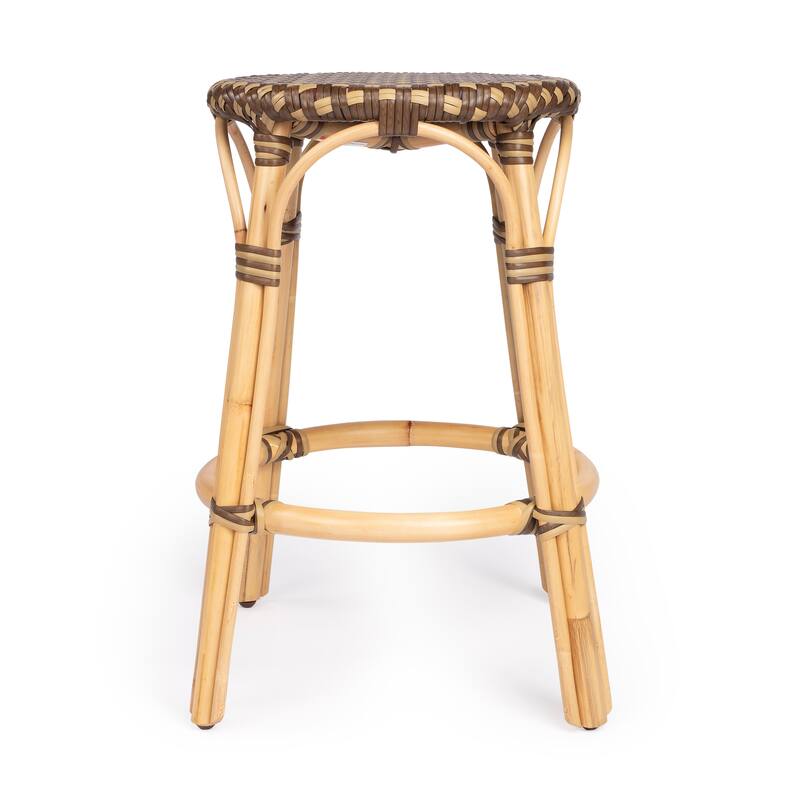 Tobias 24" Rattan Round Counter Stool