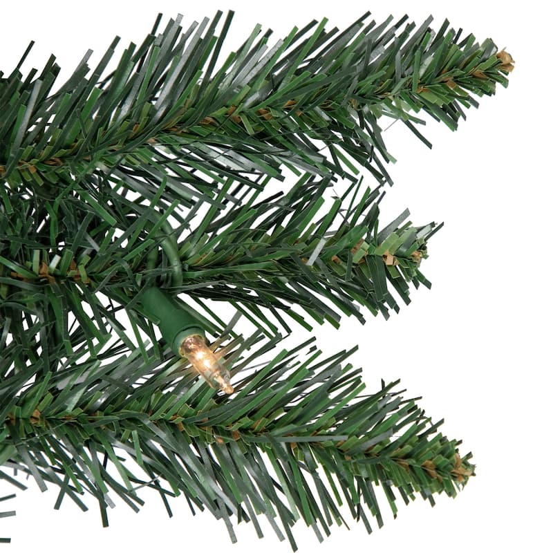 9' x 12 Buffalo Fir Artificial Christmas Garland - Clear Lights
