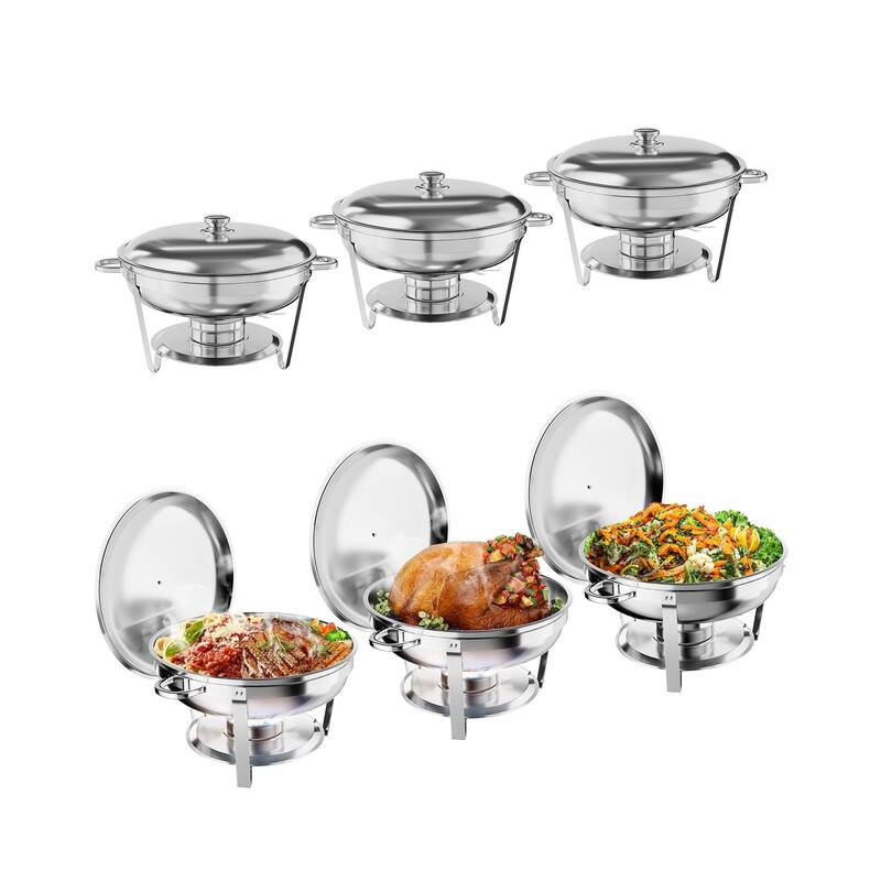 5QT Chafing Dish Buffet Set of 6 Pack