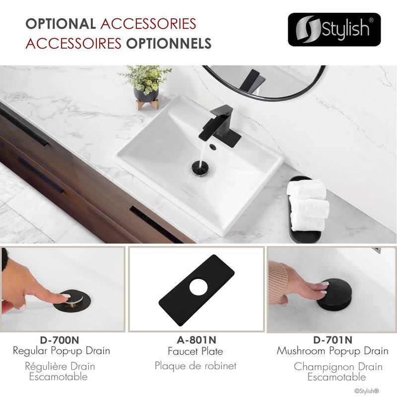 Stylish Vita Single Handle 6" Bathroom Faucet B-102C & B-102N