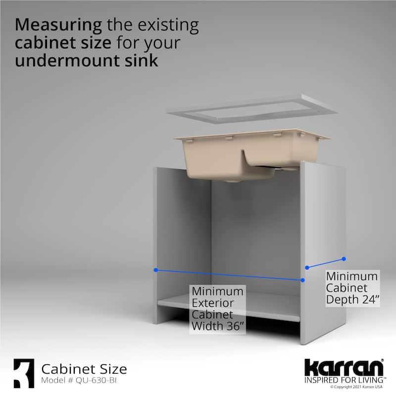 Karran Undermount Quartz Double-bowl Kitchen Sink